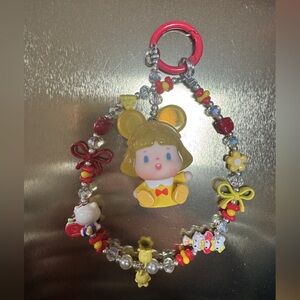 Cute Girl Doll Phone Charm Wristlet